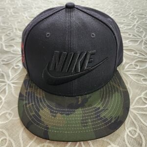 Nike Camouflage and Black with Red Stars Snapback Hat